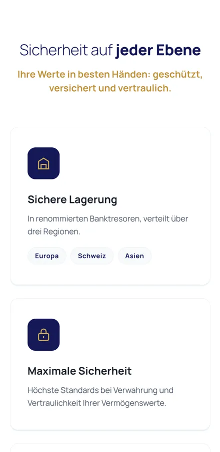 Mobile view of the business offer
