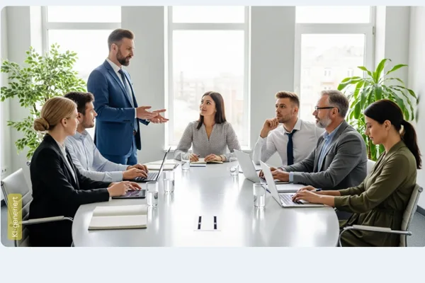 Meeting photo on omega-capital.de with a KI-generiert badge
