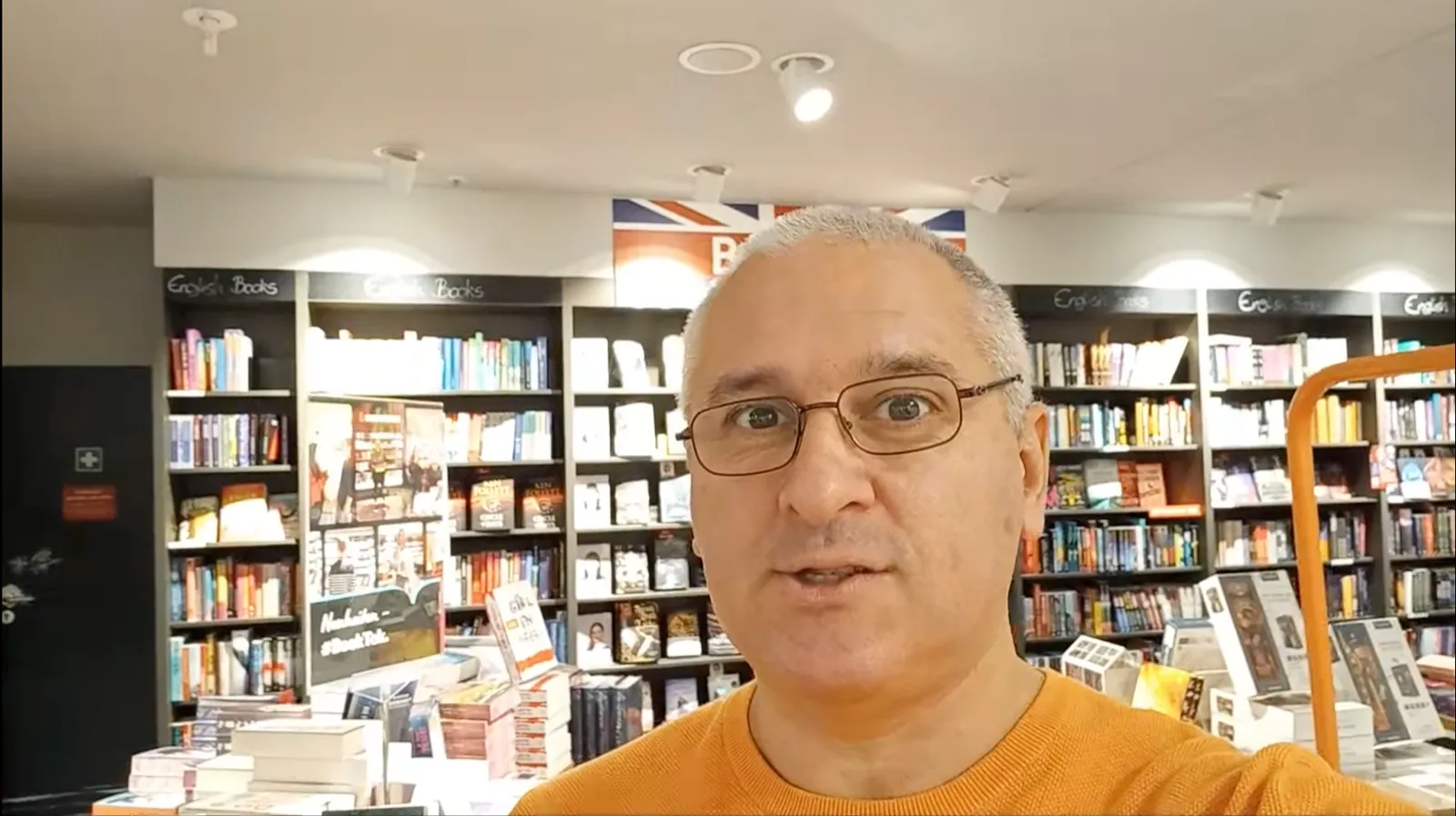 Sergey Raevsky in a bookstore